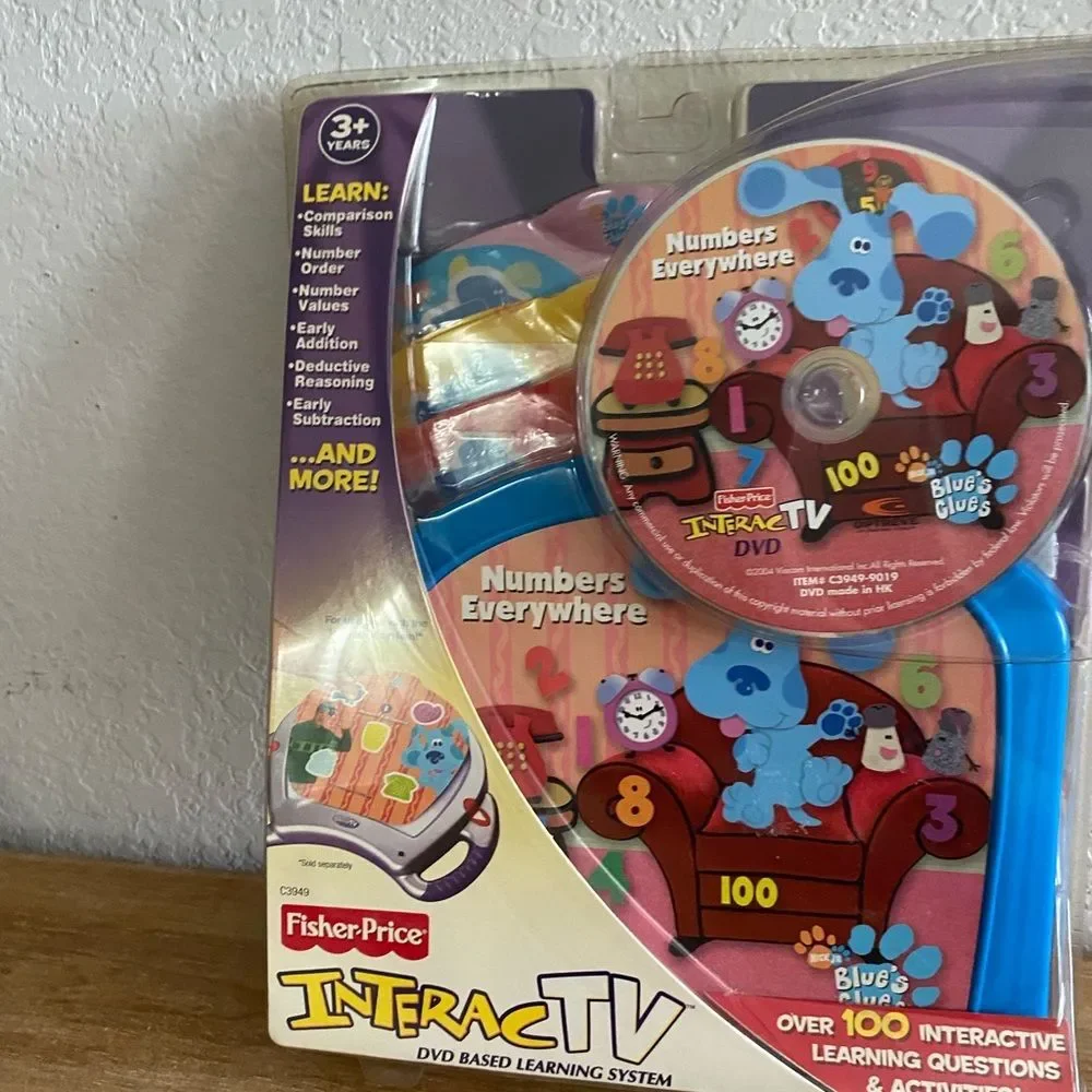 New Fisher Price Interact TV DVD Blues Clues Numbers Everywhere